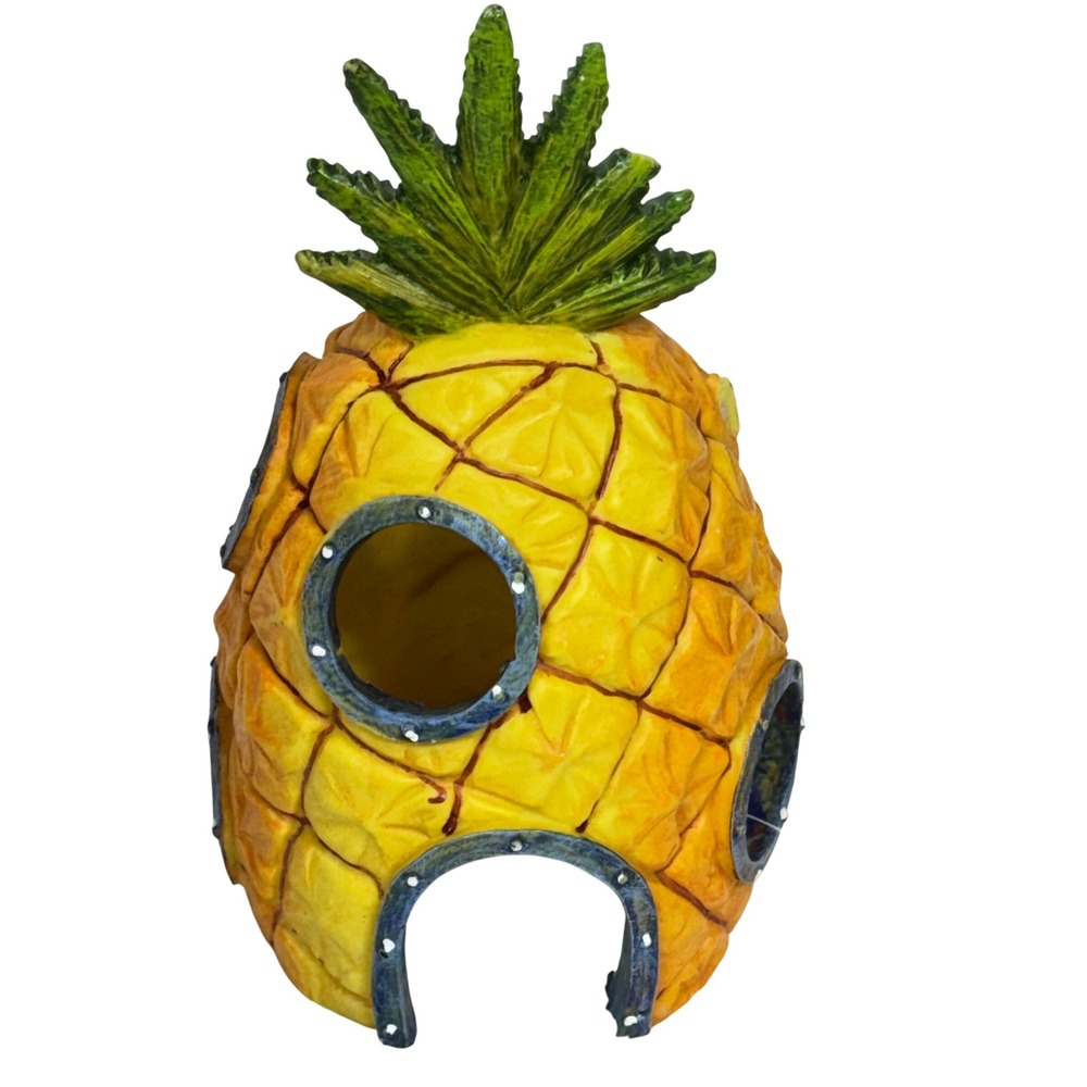 Nickelodeon SpongeBob Pineapple House Aquarium Ornament Kids Resin Yellow Decor